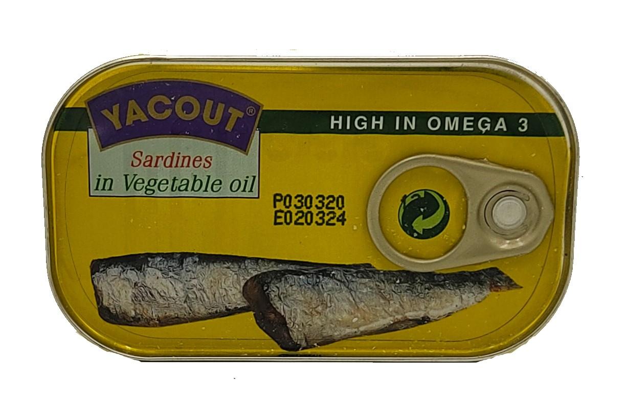 Sardinky v rostlinném oleji 125g