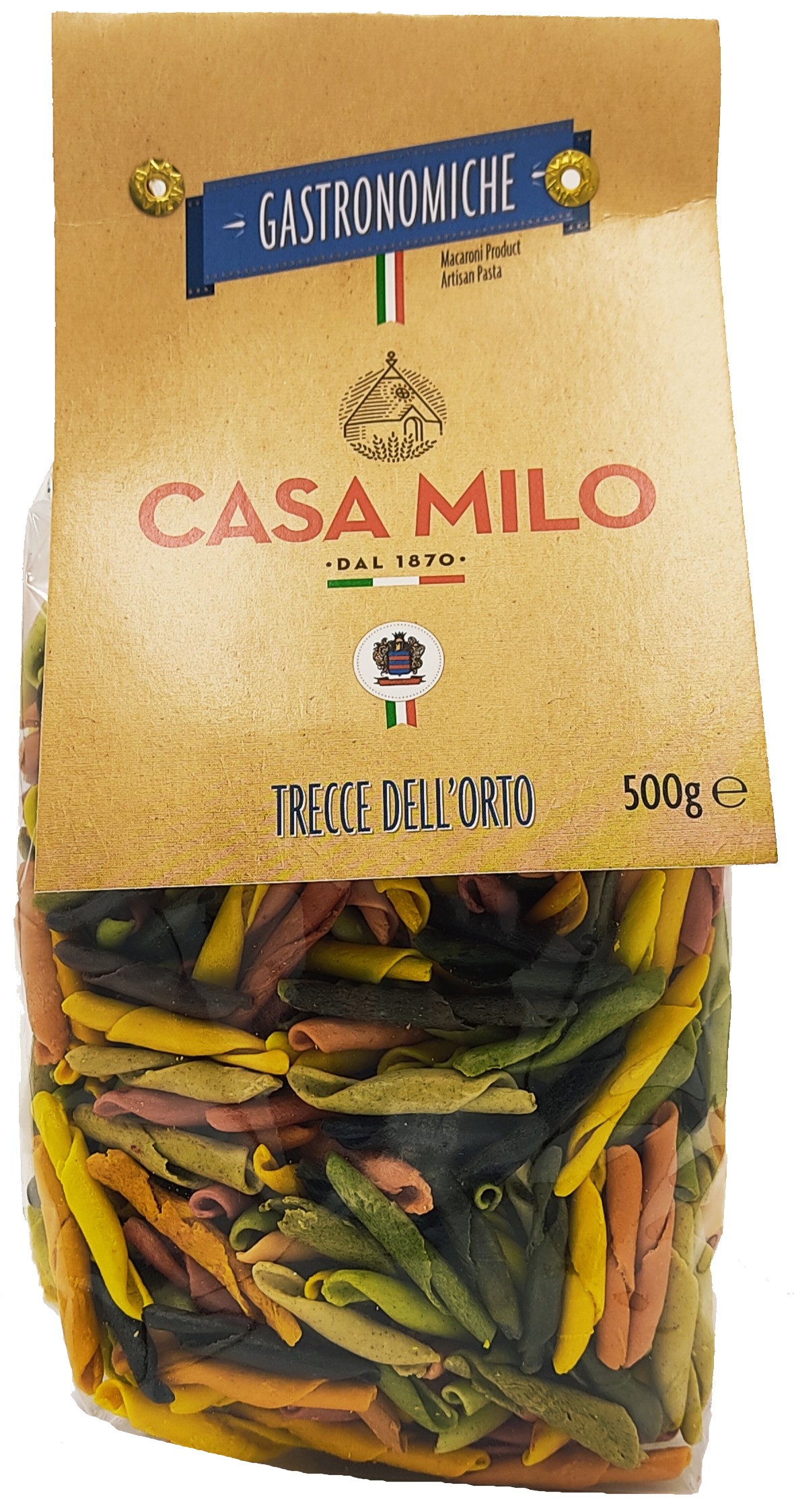 Casa Milo vícebarevné strozzapretti těstoviny 500g