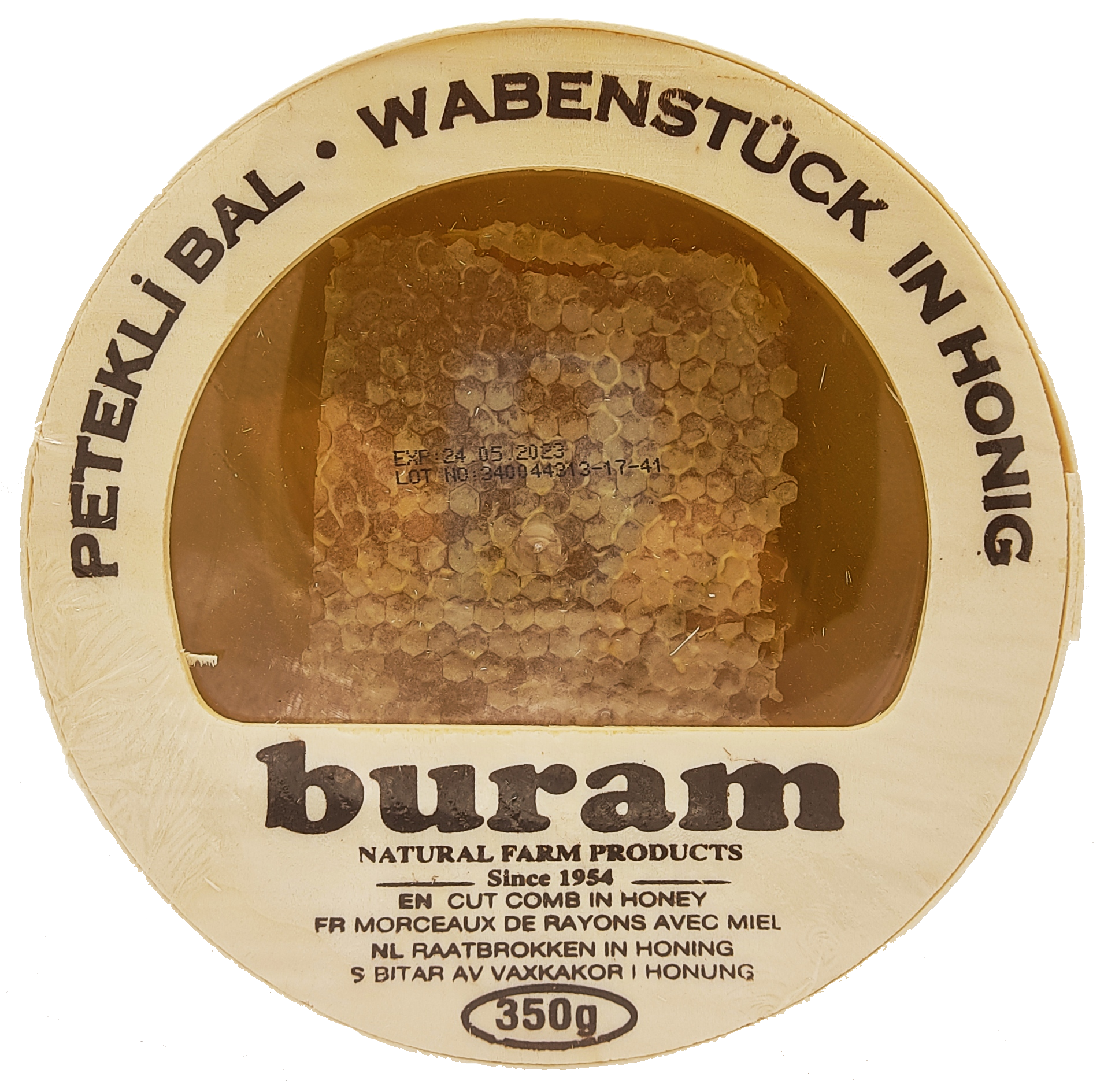 Buram medová plástev 350g