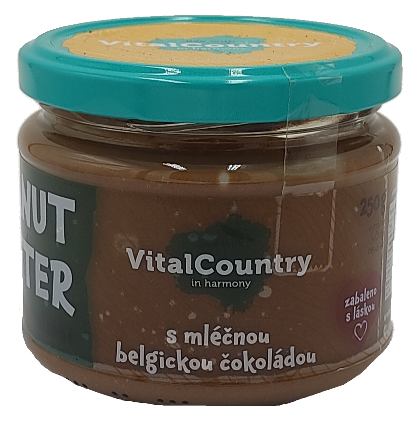 Arašídové máslo s mléčnou belgickou čokoládou 250g