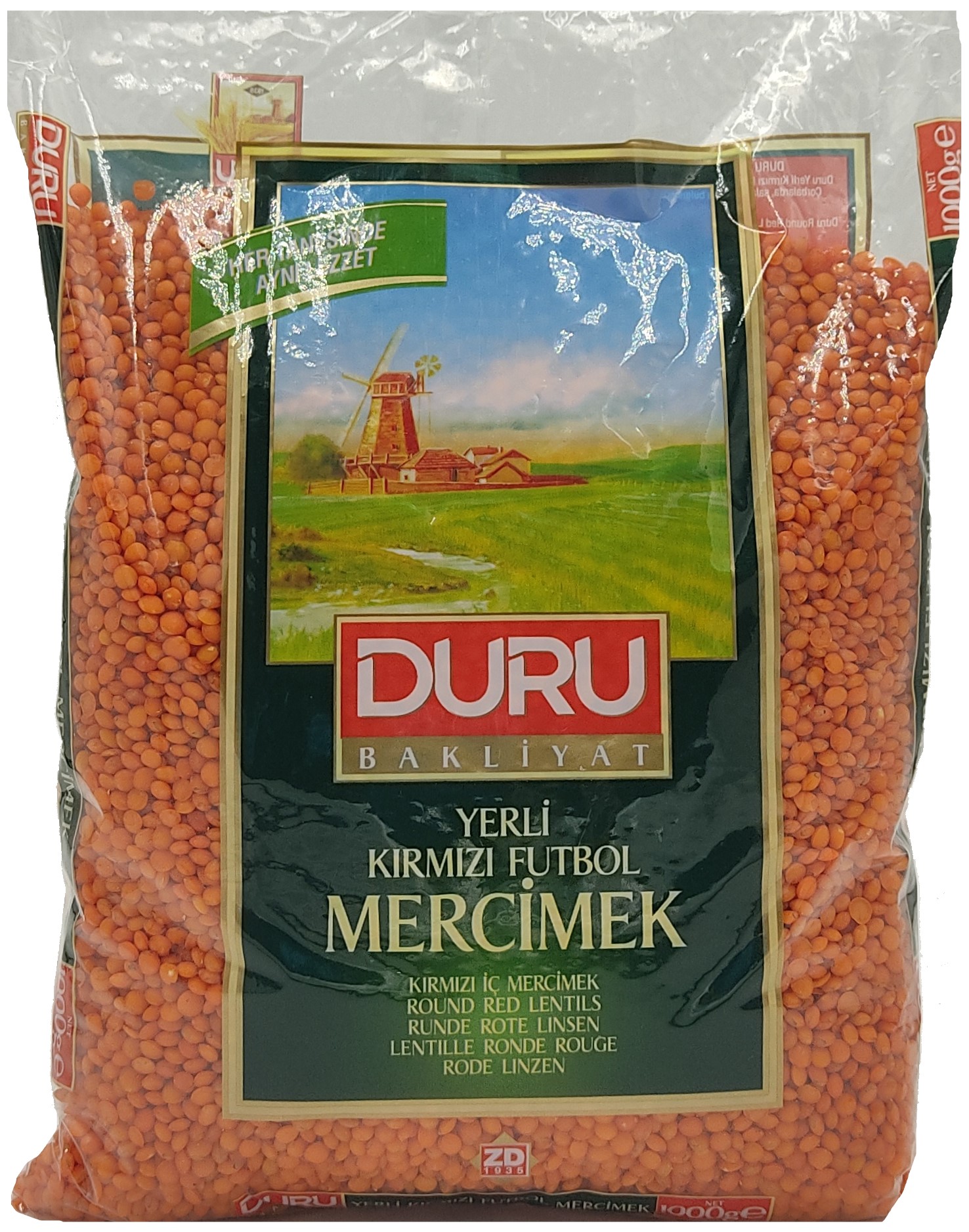 Duru kulatá červená čočka celá 1kg