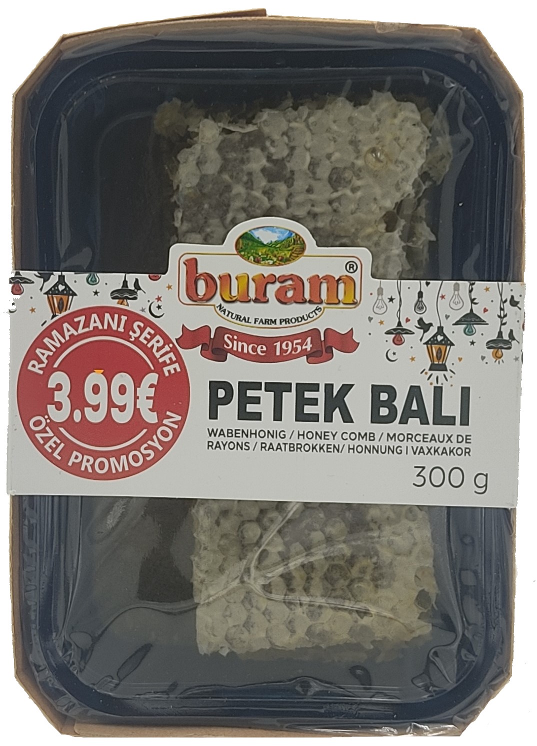 Buram medová plástev 300g