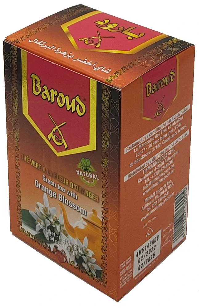 Baroud zelený čaj s pomerančovými květy 180g