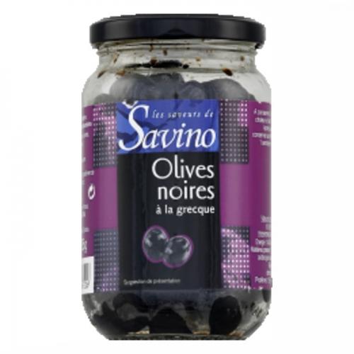 Savino černé olivy na řecký způsob 370ml