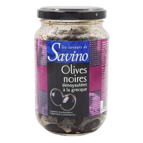 Savino černé olivy na řecký způsob 370ml