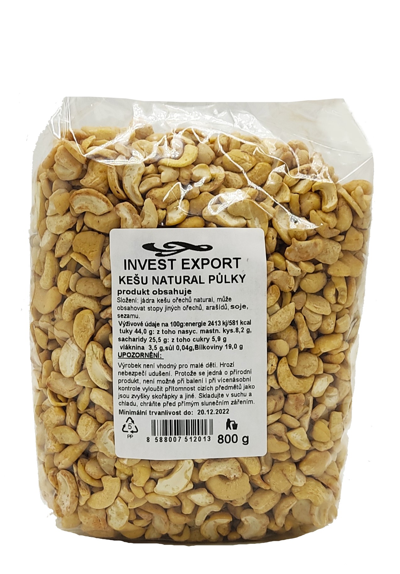 Kešu natural jumbo 500g