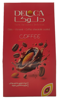 Datle v čokoládě s kávou plněné mandlí 250g